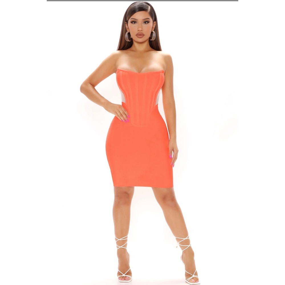 Top of the town bandage mini dress